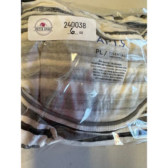 Womens Top Size Large Petite Stripes Casual Everyday Momwear - Picture 6 of 6